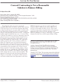 Cover page: "Coerced Contracting is Not a Reasonable Solution to Balance Billing" Letter With Response