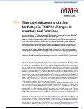 Cover page: The novel missense mutation Met48Lys in FKBP22 changes its structure and functions