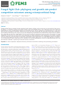 Cover page: Fungal Fight Club: phylogeny and growth rate predict competitive outcomes among ectomycorrhizal fungi.