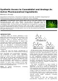 Cover page: Synthetic Access to Cannabidiol and Analogs as Active Pharmaceutical Ingredients