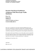 Cover page: Dynamic Path-Based Equilibrium Assignment With Microscopic Traffic Simulation