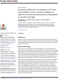 Cover page: Essential childhood immunization in 43 low- and middle-income countries: Analysis of spatial trends and socioeconomic inequalities in vaccine coverage.