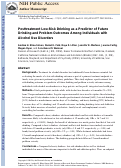 Cover page: Posttreatment low-risk drinking as a predictor of future drinking and problem outcomes among individuals with alcohol use disorders.