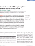 Cover page: A molecular model for LINC complex regulation: activation of SUN2 for KASH binding