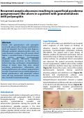 Cover page: Recurrent aseptic abscesses resulting in superficial pyoderma gangrenosum-like ulcers in a patient with granulomatosis with polyangiitis