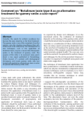 Cover page: Comment on “Botulinum toxin type-A as an alternative treatment for gummy smile: a case report”