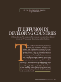 Cover page: IT diffusion in developing countries
