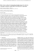 Cover page: Role of wave cyclones in transporting boundary layer air to the free troposphere during the spring 2001 NASA/TRACE‐P experiment