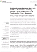 Cover page: Building Bridges Between the Clinic and the Laboratory: A Meeting Review – Brain Malformations: A Roadmap for Future Research