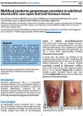 Cover page: Multifocal pyoderma gangrenosum secondary to subclinical diverticulitis: case report and brief literature review