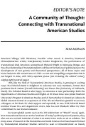 Cover page: A Community of Thought: Connecting with Transnational American Studies