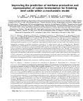 Cover page: Improving the prediction of methane production and representation of rumen fermentation for finishing beef cattle within a mechanistic model