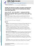 Cover page: Usability and Clinician Acceptance of a Deep Learning-Based Clinical Decision Support Tool for Predicting Glaucomatous Visual Field Progression