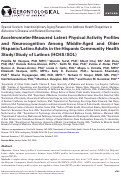 Cover page: Accelerometer-Measured Latent Physical Activity Profiles and Neurocognition Among Middle-Aged and Older Hispanic/Latino Adults in the Hispanic Community Health Study/Study of Latinos (HCHS/SOL)