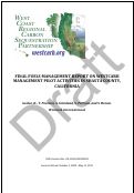 Cover page: Final Report on WESTCARB fuels management pilot activities in Shasta County, California