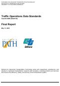 Cover page of Traffic Operations Data Standards:&nbsp;Task ID 4085 (65A1019)