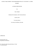 Cover page: Covid-19 She-cession: The Motherhood Penalty And The U.S. Labor Market A Literature Review