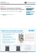 Cover page: Mechanical Characterization of Electrolyzer Membranes and Components Under Compression