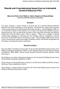 Cover page: Results and commissioning issues from an automated demand response pilot