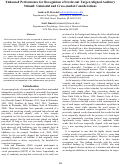 Cover page: Enhanced Performance for Recognition of Irrelevant Target-Aligned Auditory Stimuli: Unimodal and Cross-modal Considerations