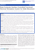 Cover page: Brain-computer interface controlled functional electrical stimulation system for ankle movement.