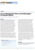 Cover page: Use of a Managed Flow Pulse as Food Web Support for Estuarine Habitat