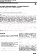 Cover page: Association of multifetal gestation with obstetric and neonatal outcomes in gestational carrier pregnancies.