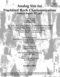 Cover page: Annual Report FY 1995 Analog Site for Fracture Rock Characterization