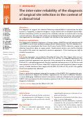 Cover page: The inter-rater reliability of the diagnosis of surgical site infection in the context of a clinical trial