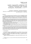 Cover page: Analisi zoogeografica preliminare dei Coleotteri Scarabeidi della Somalia (Coleoptera, Scarabaeidae s. str.)