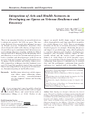 Cover page: Integration of Arts and Health Sciences in Developing an Opera on Veteran Resilience and Recovery.