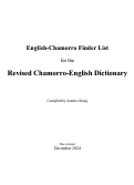 Cover page of English-Chamorro Finder List