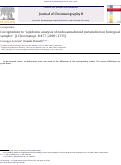 Cover page: Corrigendum to “Lipidomic analysis of endocannabinoid metabolism in biological samples” [J. Chromatogr. B 877 (2009) 2755]