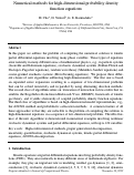 Cover page: Numerical methods for high-dimensional probability density function equations