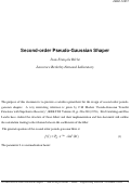 Cover page: Second order Pseudo-gaussian shaper