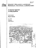 Cover page: An Operator Approach to String Equations