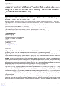 Cover page: Lessons From the Field From a Volunteer Telehealth Ambassador Program to Enhance Video Visits Among Low-Income Patients: Qualitative Improvement Study.