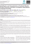 Cover page: Identification and Characterization of Synthetic Nicotine Product Promotion and Sales on Instagram Using Natural Language Processing.