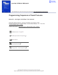 Cover page: Programming Sequences of Hand Postures