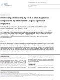 Cover page: Penetrating thoracic injury from a bean bag round complicated by development of post-operative empyema.