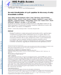 Cover page: On-resin N-methylation of cyclic peptides for discovery of orally bioavailable scaffolds