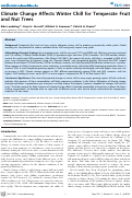Cover page: Climate Change Affects Winter Chill for Temperate Fruit and Nut Trees