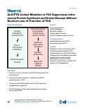 Cover page: ALS/FTD-Linked Mutation in FUS Suppresses Intra-axonal Protein Synthesis and Drives Disease Without Nuclear Loss-of-Function of FUS.