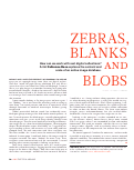 Cover page: Zebras, Blanks and Blobs