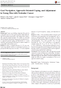 Cover page: Goal Navigation, Approach-Oriented Coping, and Adjustment in Young Men with Testicular Cancer