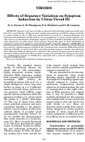 Cover page: Effects of Sequence Variation on Symptom Induction by Citrus Viroid III