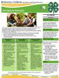 Cover page: 4-H Health Project