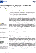 Cover page: A Review of Unoccupied Aerial Vehicle Use in Wetland Applications: Emerging Opportunities in Approach, Technology, and Data