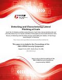 Cover page: Detecting and characterizing lateral phishing at scale