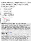 Cover page: Enhanced tropical methane production in response to iceberg discharge in the North Atlantic